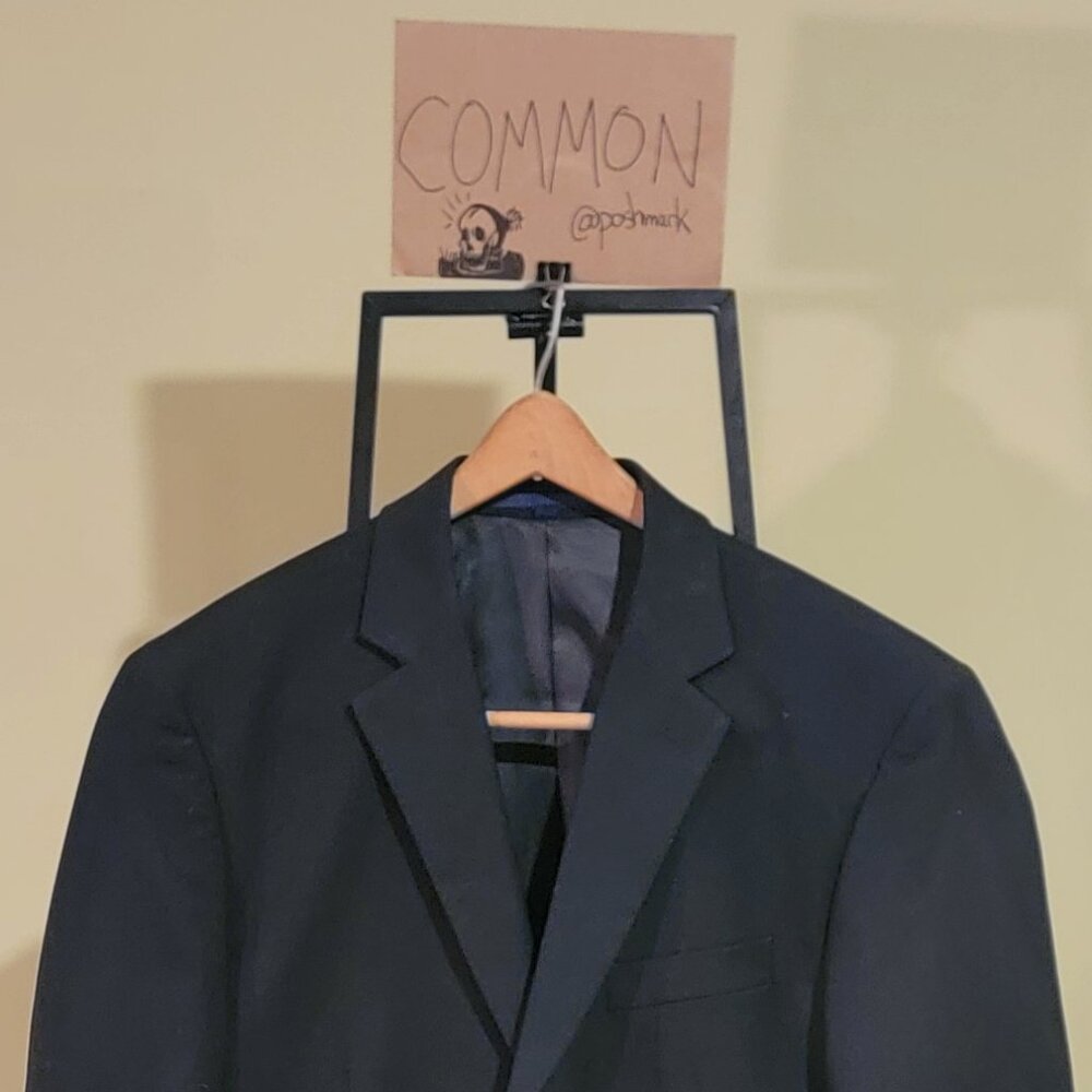 Sports Coat Blazer Jacket w/ Pants Black Mens